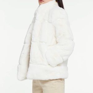 faux fur ivory coat in size small (skylar coat in ivory from apparis)